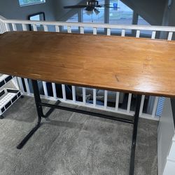 Antique Restoration Drafting Table With Solid Wood From Denmark