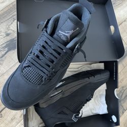 Men’s New Air Jordan 4 Black Cat – Size 14