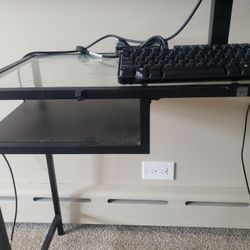 Small Computer Desk Glass And Black