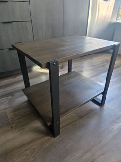 Zinus Brock Solid Wood & Steel End Table / Nightstand (21")
