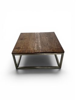 HW Home Oak and Iron Table