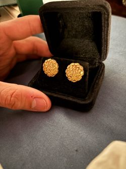 10k Gold Nugget Stud Earrings