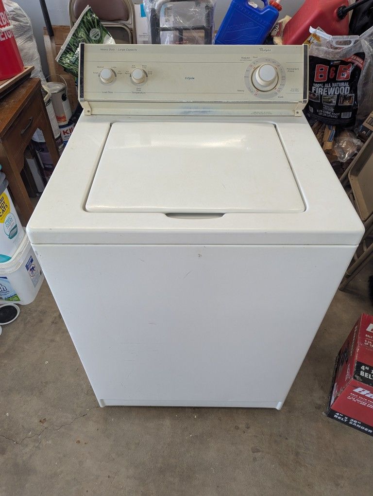Whirlpool Washer And Dryer Mid 90's Models, Washer Needs Work