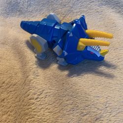 2003 McDonalds Happy Meal Toy Blue Triceratops Movable & Posable