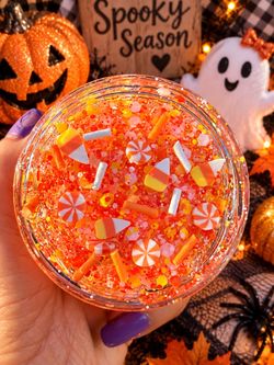 Candy corn galore glitter gel