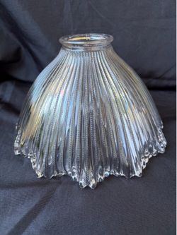 Vintage Holophane brand clear glass shade
