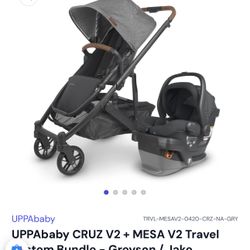 Uppababy Cruz stroller + car seat