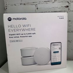 Motorola WiFi 6 Mesh System Router 1.8 Gbps Plus Intelligent Mesh System - 3 Pack