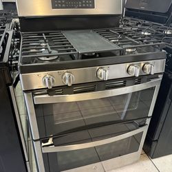 Ge slide in gas range stainless