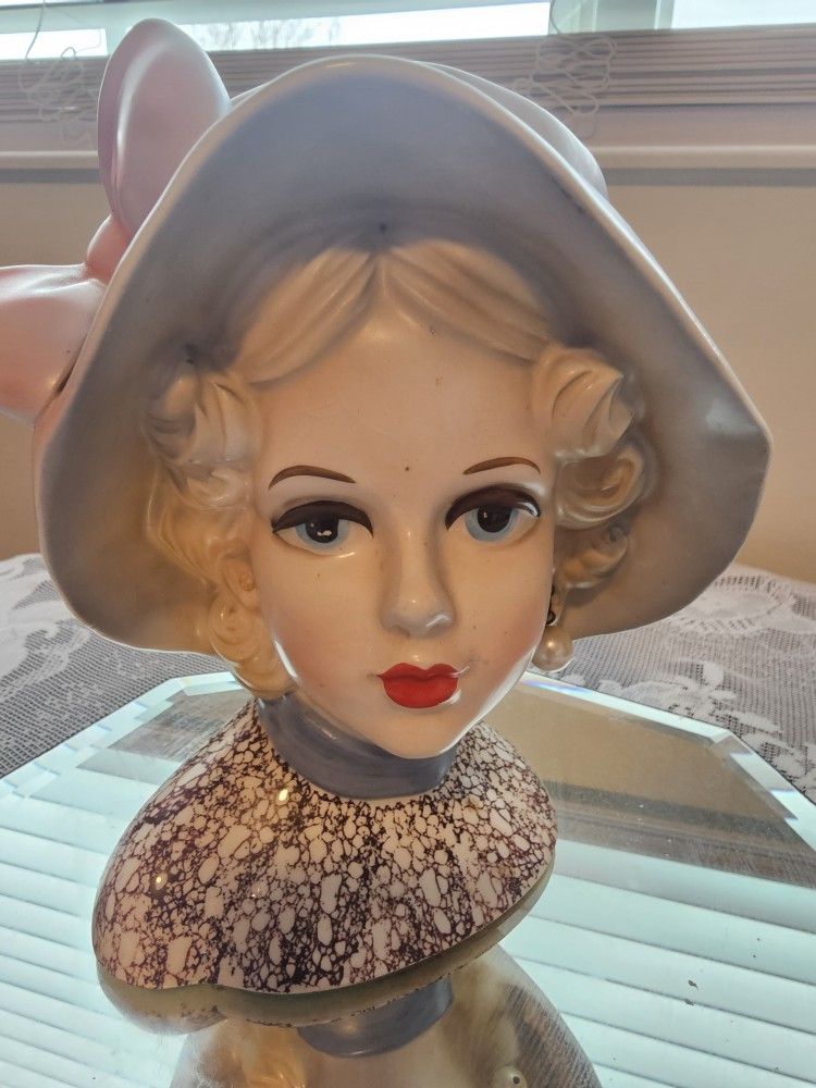 $155.00 - Vtg Nancy Pew 2260 Lady Head Vase - Made In Japan! Lowest Price!