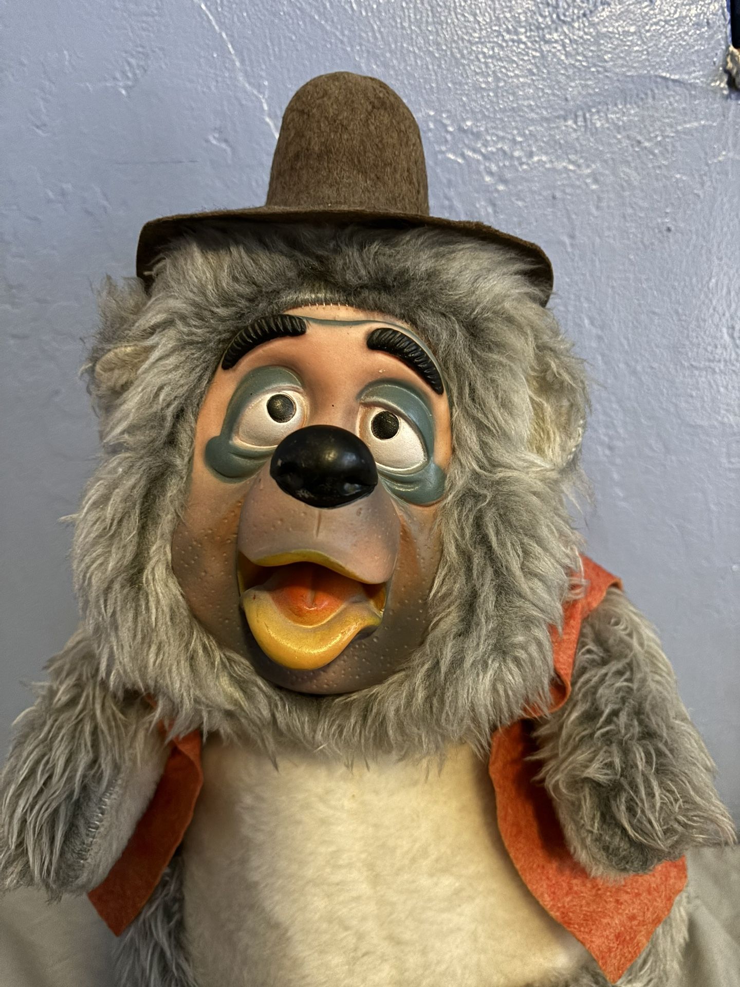 Country Bear Jamboree Big Al 18” Walt Disney 1970s Rubber Face Plush Vintage