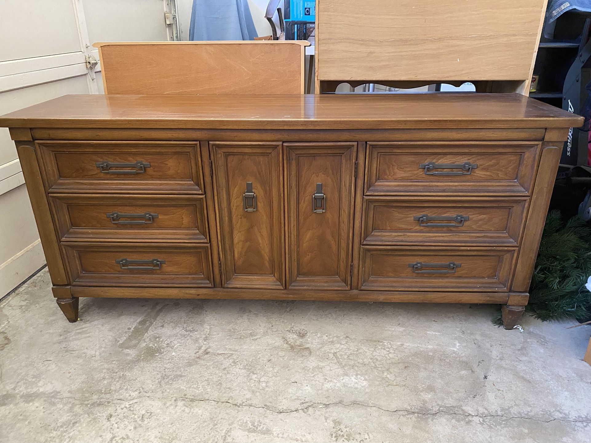 MCM Bedroom Set - Dresser - Mirrors - Headboard 