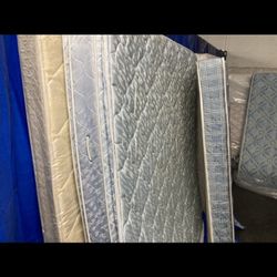 Queen double-sided pillow top mattress including Box springs. Must go this week. I can deliver