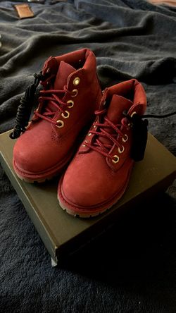 Timberland 6 Inch Premium Waterproof Boot 'Dark Red' Infants TB 0A42PR F41 NIB