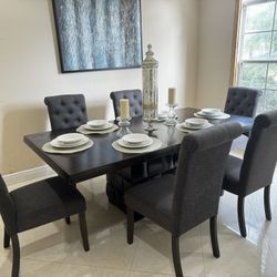 Dining Set For Sale, Table And 6 Chairs 