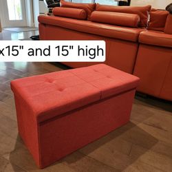 $40 For Red Ottoman Sitting Bench And $35 For Any Rolling Footrest Stool Ottoman