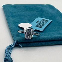 2CT Oval Moissanite Ring | 925 Sterling Silver | Size 6 or 7 | Engagement Style