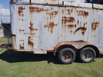 14x6 Enclosed trailer  no title bill of sale trailer pulls good needs work good tires.