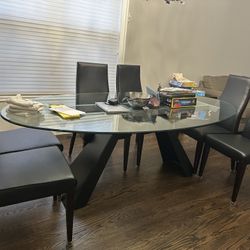 Glass Dining Room Table , Dania 