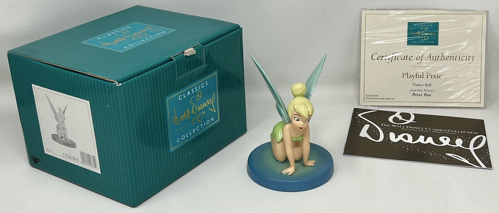 Walt Disney Classics WDCC 1234303 Peter Pan’s Tinker Bell Playful Pixie Figurine