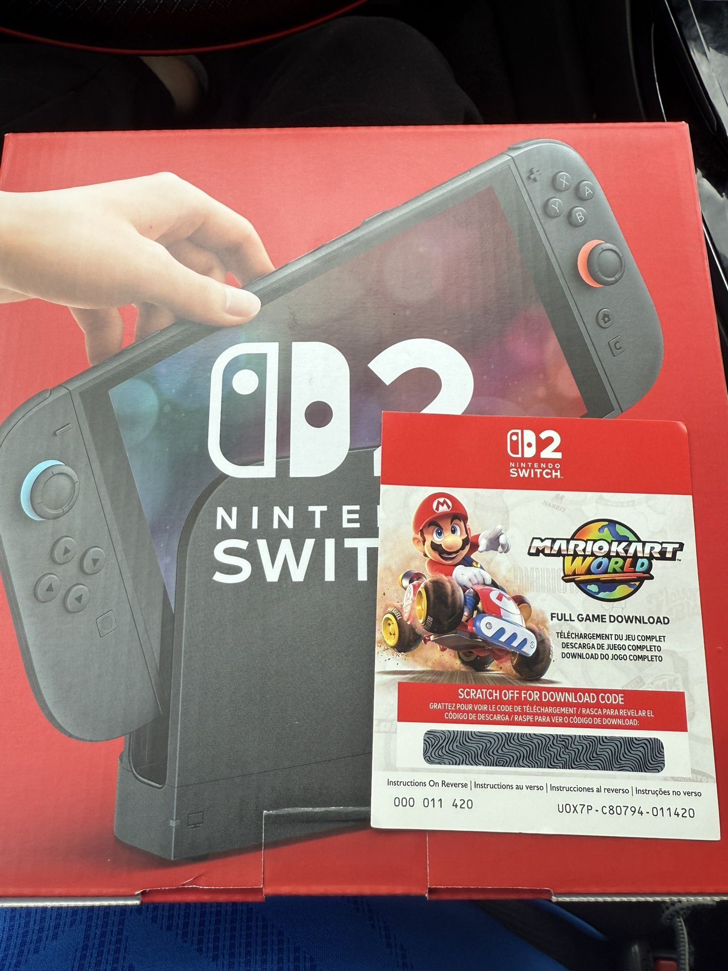 Switch 2 Brand New With Mario Kart World Full Game Download Code Sealed