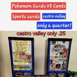 POKEMON AND SPORTS CARDS ONLY .25 CENTS AT KNUDSENS ICE CREAMERY IN CASTRO VALLEY