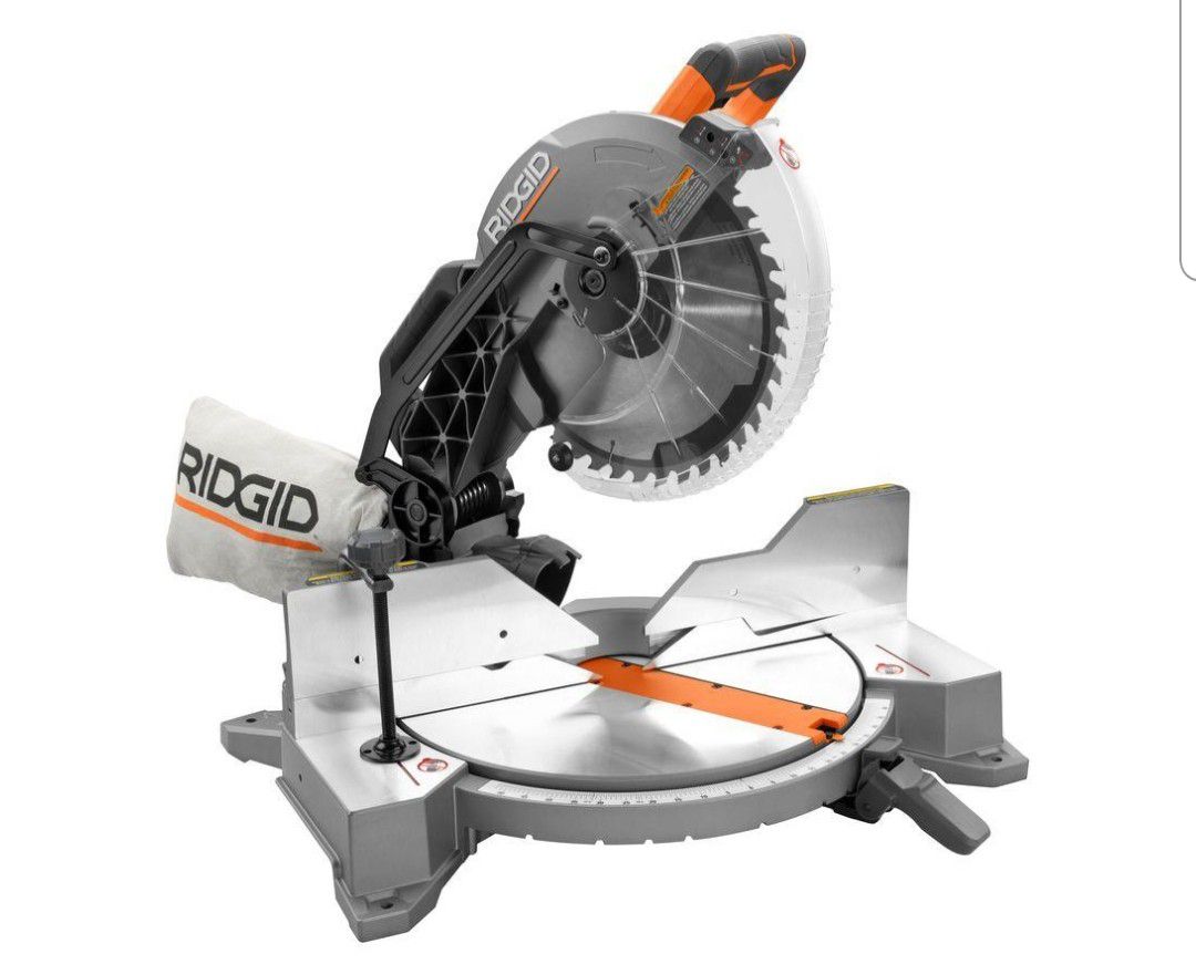15 Amp Corded 12 in. Dual Bevel Miter Saw with Adjustable Laser Guide, Carbide Tipped Blade, and Dust Bag