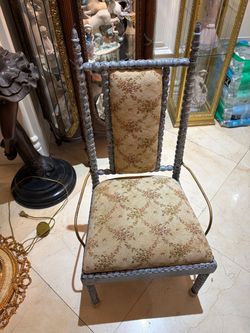 Blue antique chair