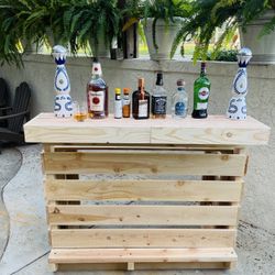 Bar Table W/ Footrest - Custom Made Indoor/outdoor Bar 