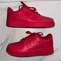 2021 Nike Air Force 1 Low '07 LV8 1 Triple Red Size 9