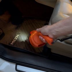 Car Wet/Dry Shop Vacuum Cleaner w/ Bag, Orange