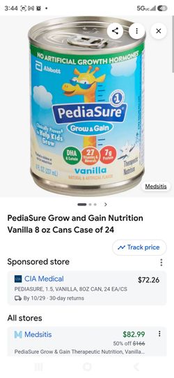 PediaSure Grow and Gain cans