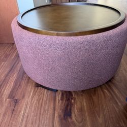 30in.  Round Storage Ottoman Coffee Table