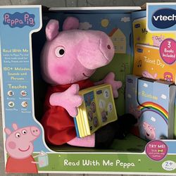 Vetch Peppa Pig Read With Me Peppa With Three Storybooks, Learning Toy