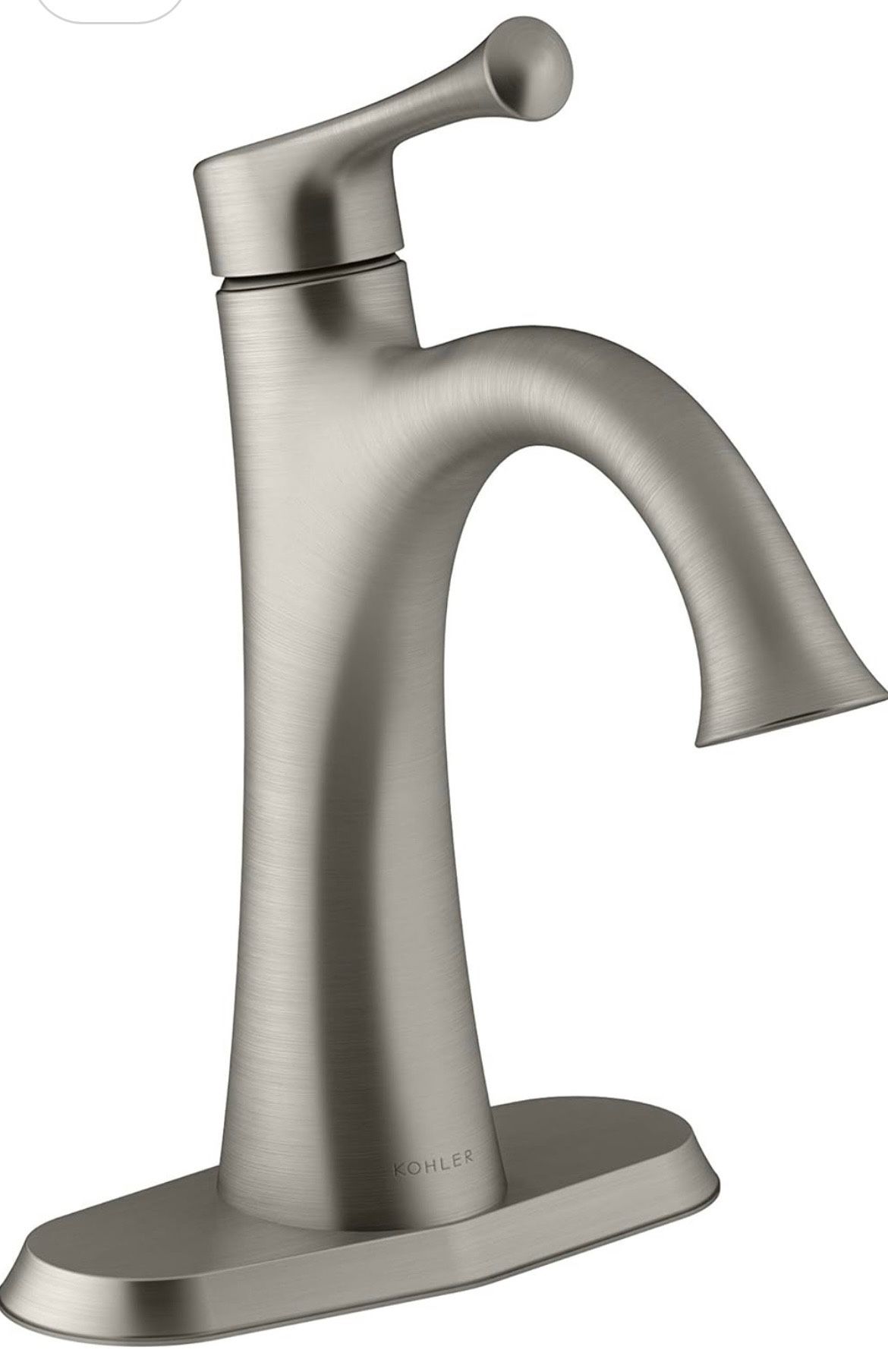 KOHLER Lilyfield Brushed Nickel 1-Handle Single Hole/4-in Centerset Bathroom Faucet