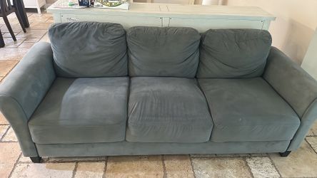 Free gray microfiber sofa