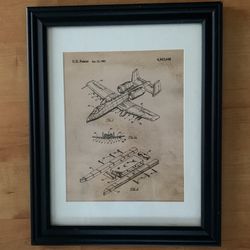 A10 Warthog Patent Wall Art: Veteran Gift, Air Force Art, Pilot Gift