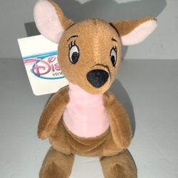 Disney Store Winnie the Pooh's Friend Kanga 8" Plush Beanie With Tags