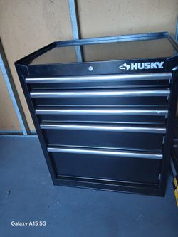 Tool Storage 5-drawer Gloss Black Rolling Tool Cabinet