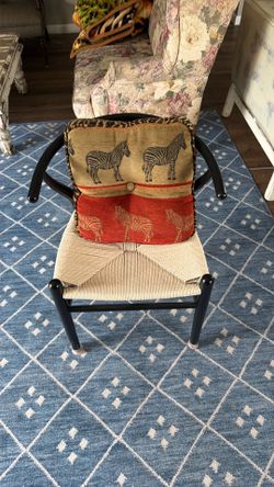 Modern Woven Accent Chair with Cushion