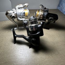 Lot Of 3 Spinning Reels