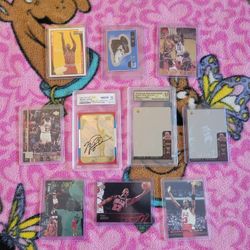 Michael Jordan 10 Card Lot With 2 Graded Slabs