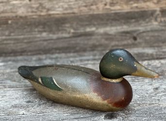 Antique Wood Duck Decoy Mason Mallard Drake