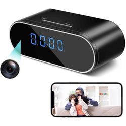 WiFi Spy Camera Hidden Camera Clock Wireless Mini Home Security Camera Small Secret Camera Nanny Spy Cam Surveillance Camera with APP 140 Wide Angle N