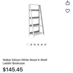 White  Wood  4  Shelf  Ladder  Bookcase With 💕💕💕