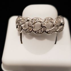 Sterling Silver Moissanite Ring 