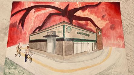 Stranger Things Starbucks Original Fan Art Drawing