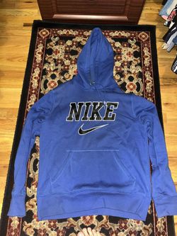 Men Blue Nike Hoodie Size Medium