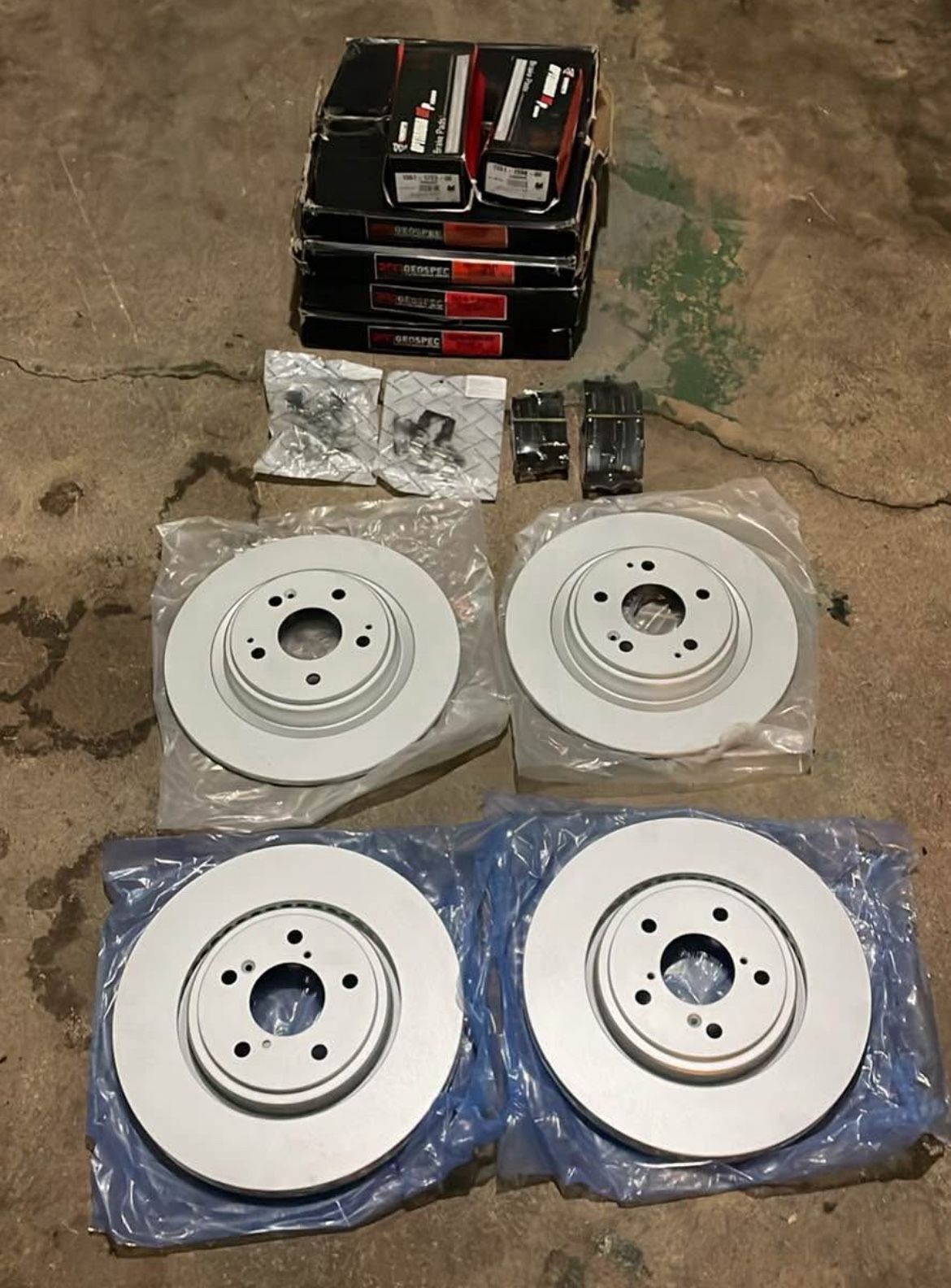 17-20 Acura MDX Front Rear Rotors Brake Pads Set