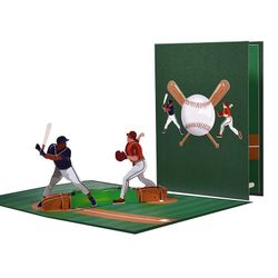 Baseball 3D Pop-up Card with Envelope, for All Occasions 